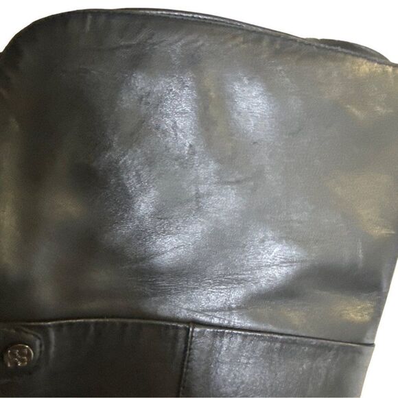 BCBG MAXAZRIA Black Leather Over the knee boots - Picture 14 of 16